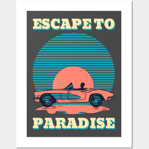 Endless Summer Paradise retro Wall Art by Tip Top Tee's